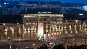 The MuseumsQuartier at night 