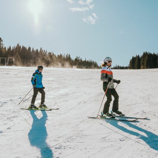 Skifahren auf der Hebalm im Ski- und Langlaufgebiet Weinebene
