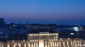 The MuseumsQuartier at night 