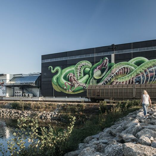 Mural Harbor: Graffiti-Kunst von Nychos