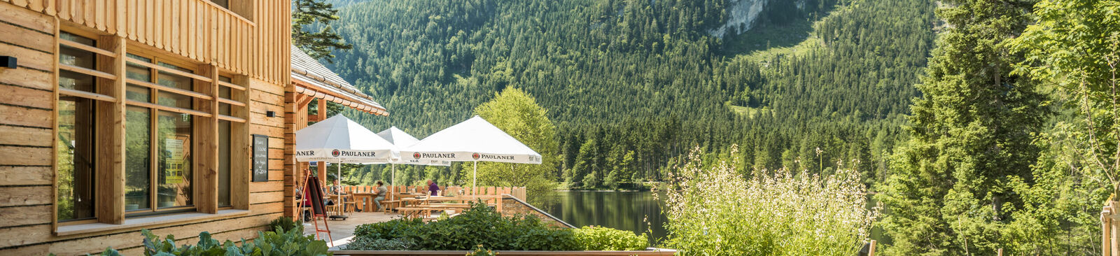Genuss Gasthaus Kohlröserlhütte am Ufer der Ödensees