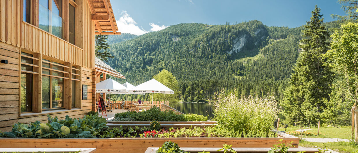 Genuss Gasthaus Kohlröserlhütte am Ufer der Ödensees