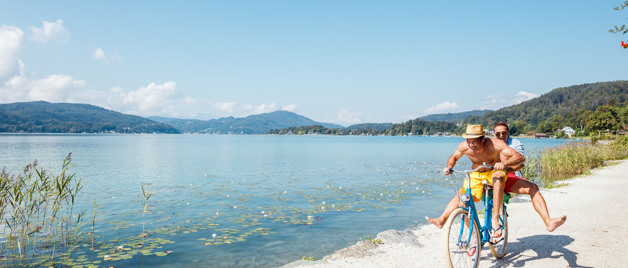 Der Wörthersee liegt am Radweg "Kärntner Seenschleife"