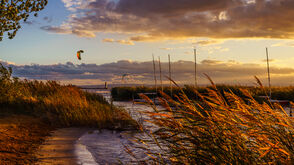 Abendstimmung am Neusiedler See im Burgenland