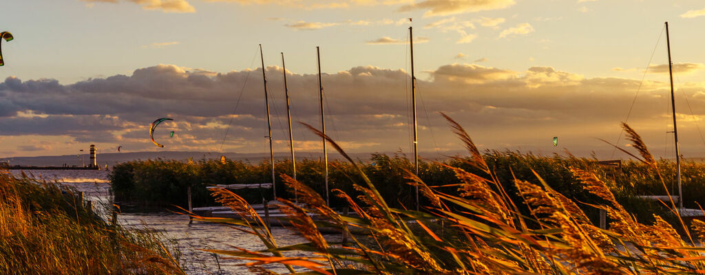 Abendstimmung am Neusiedler See im Burgenland