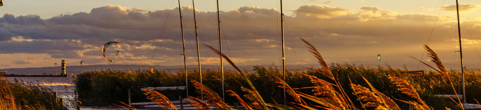 Abendstimmung am Neusiedler See im Burgenland