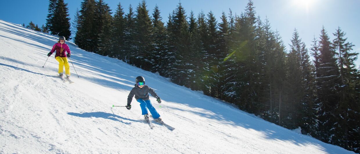 Unterwegs im Skigebiet Kelchsau
