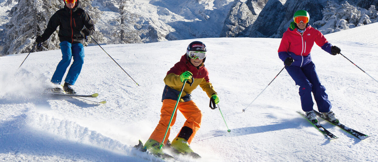 Přes Gaudi sjezdovky ve středisku Dachstein West