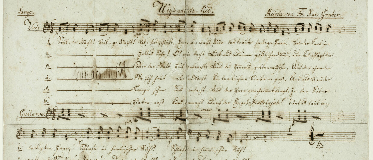 Autograph Stille Nacht von Joseph Mohr
