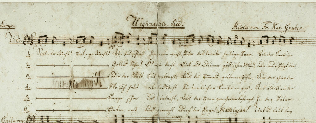 Autograph Stille Nacht von Joseph Mohr