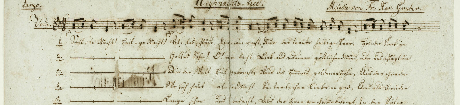 Autograph Stille Nacht von Joseph Mohr