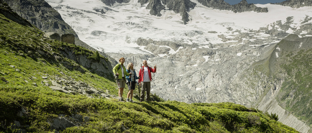 Hiking near the Hintertuxer Glacier