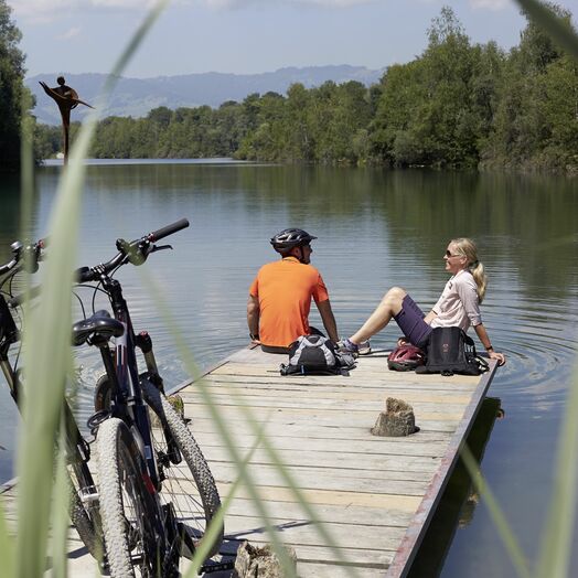 Ideal für eine kurze Pause: die Badeplätze am Alten Rhein