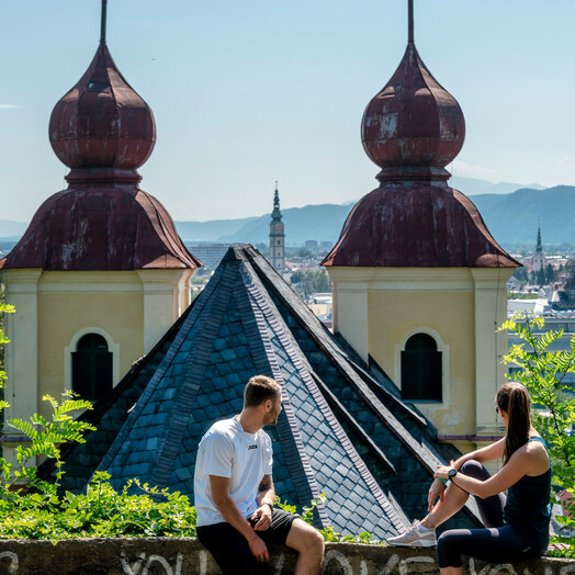 Nahe des Zentrums von Klagenfurt ist das Kreuzbergl ein beliebtes Ziel.
