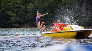 Erfrischung in der Sommerhitze am Stausee Ottenstein
