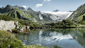 Lovly mountain lake near the Berlinerhut in the Zillertal