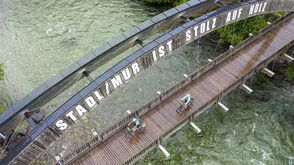 Murradweg: Radbrücke bei Stadl an der Mur
