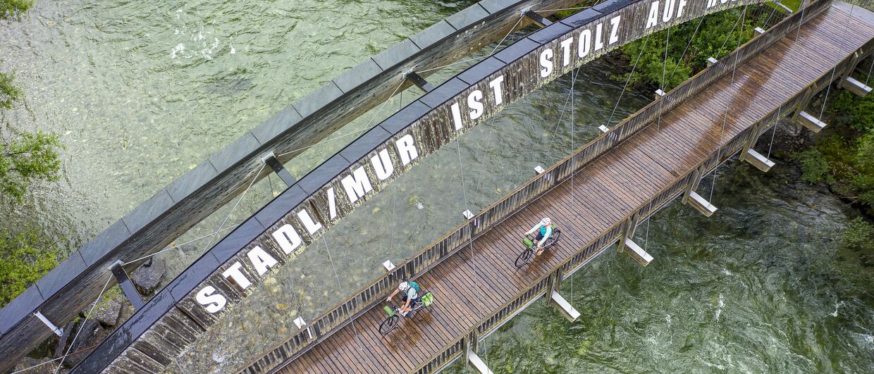 Murradweg: Radbrücke bei Stadl an der Mur