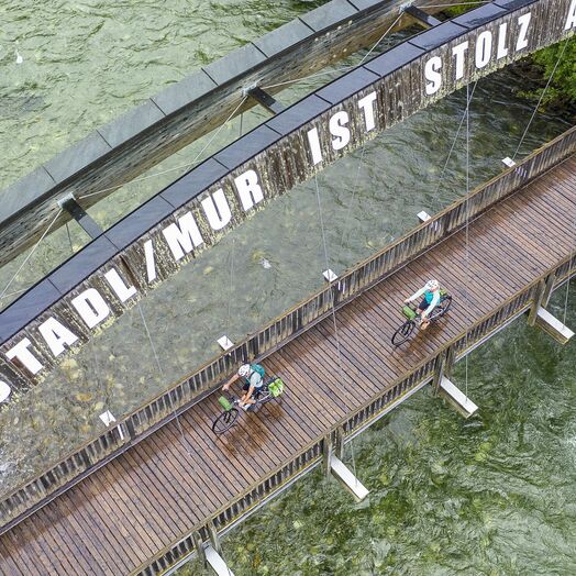 Murradweg: Radbrücke bei Stadl an der Mur