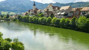 Murradweg: Blick auf Frohnleiten